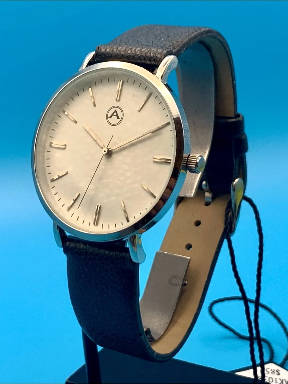 AKRIBOS XXIV AK1033SS Men’s Fashion Quartz Wristwatch Leather Works New Battery